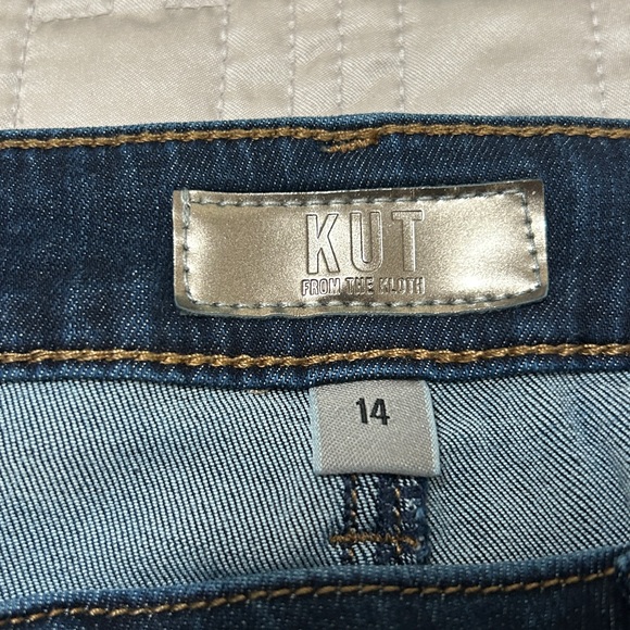 Kut from the Kloth Medium Blue Denim Jeans - Size 14 - Picture 3 of 5